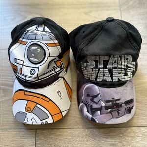 Set of 2 Star Wars Kids Hats - Black, Orange, Gray